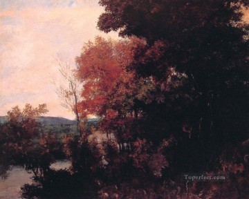 ブルック川の流れ Painting - リジエール ド フォレの風景ギュスターヴ クールベ川